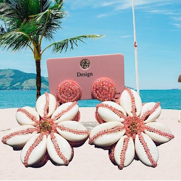 BOHEMIAN BEACH TASSEL OVERSIZE FASHION EARRINGS - Picture 1 of 5